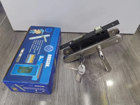 ROBSON124 door lock: Black lock body + panel + lock core, lock accessories, door handle lock ROBSON124 door lock: Black lock body + panel + lock core, lock accessories, door handle lock